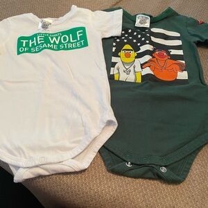 Sesame Street Kids One Piece Set - White and Green